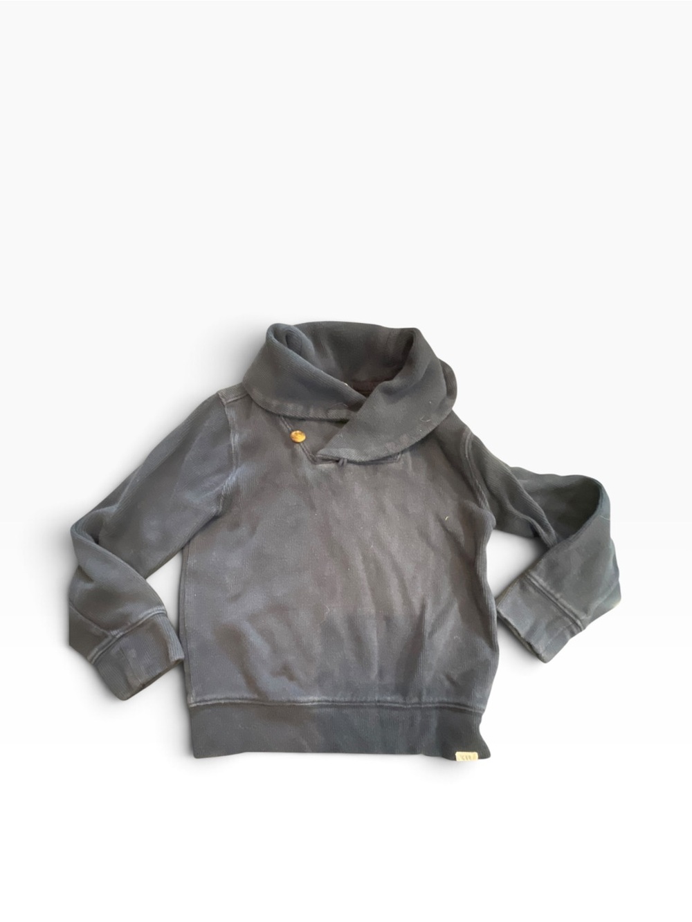 GAP Kids Charcoal Funnel Neck Hoodie with Button